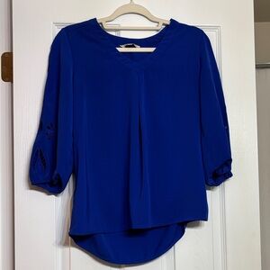 41 Hawthorn Royal Blue V-Neck Blouse